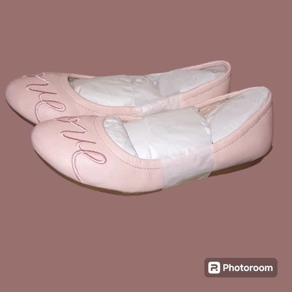 🎈🆕NWT ED by Ellen DeGeneres Peony Pink LOVE Ballet Flats Vegan PRICE IS FIRM - Picture 4 of 9